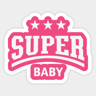 Super Baby (White) Sticker